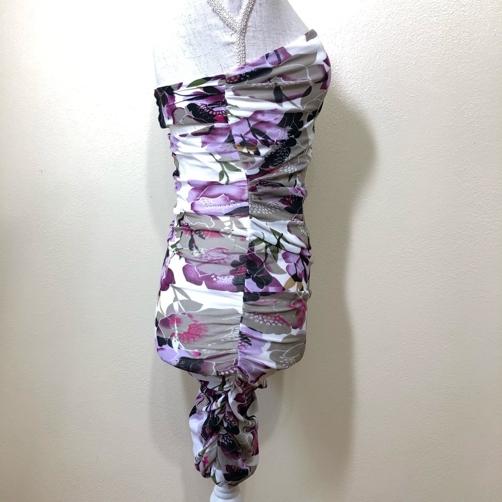 Strapless Spring Floral Dress - Picture 2 of 5